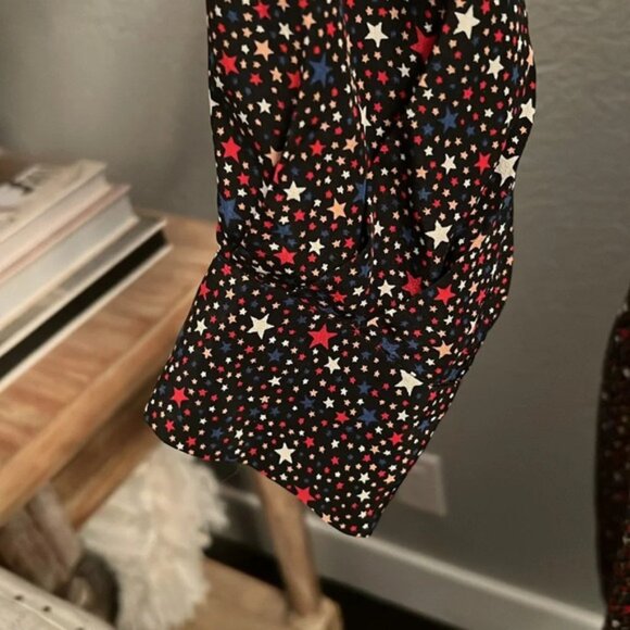 Madewell Balsam Tie-Neck Silk Dress in Starry Night - Picture 7 of 12